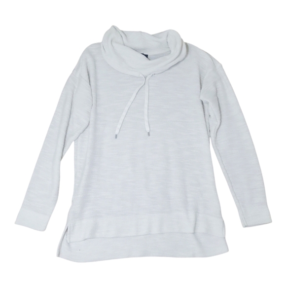 Jones New York Signature White Cowl Neck Hi Low Tunic Sweater Size Large - Picture 2 of 14